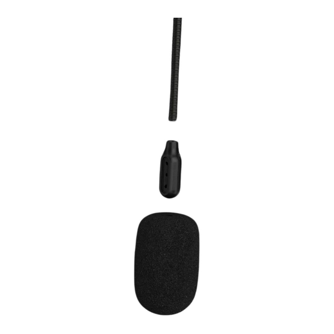 QHR boom microphone with foam windscreen and inline module