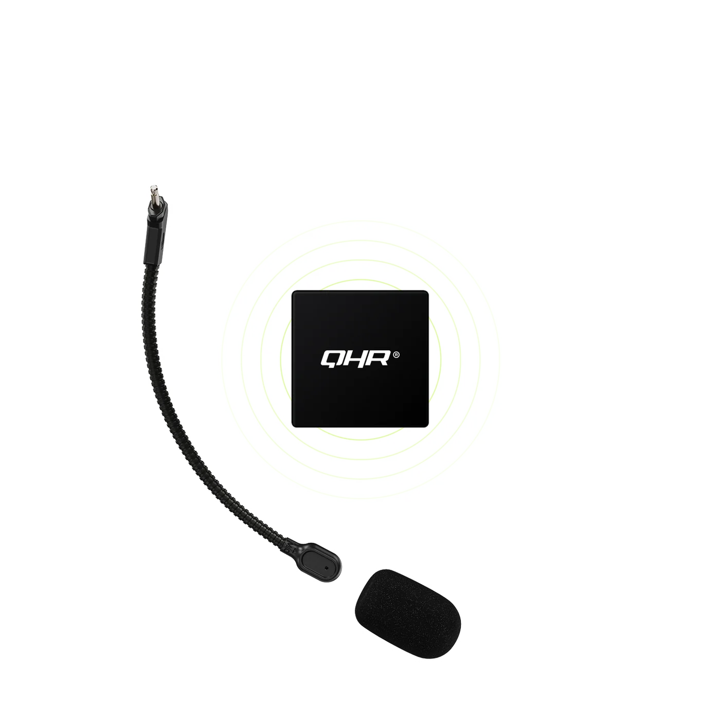 The QHR chip and boom microphone