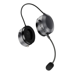 QHR Headset, control buttons on the ear cup, power, volume, mode and call
